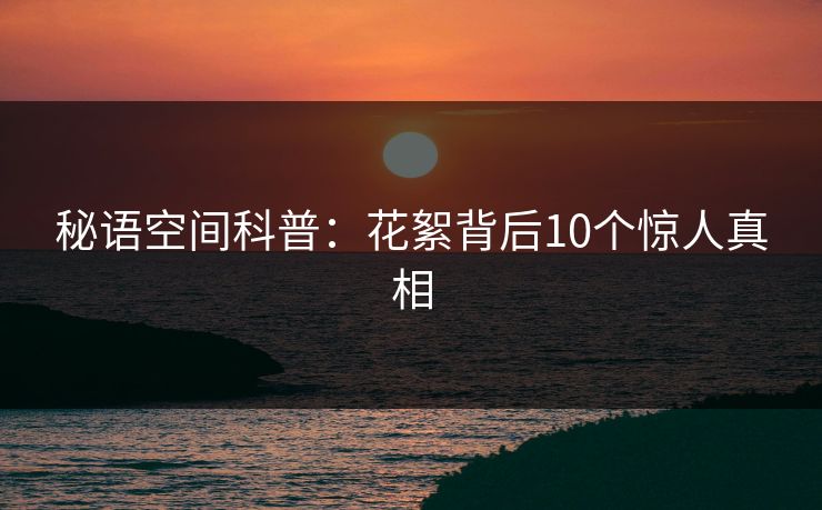 秘语空间科普：花絮背后10个惊人真相
