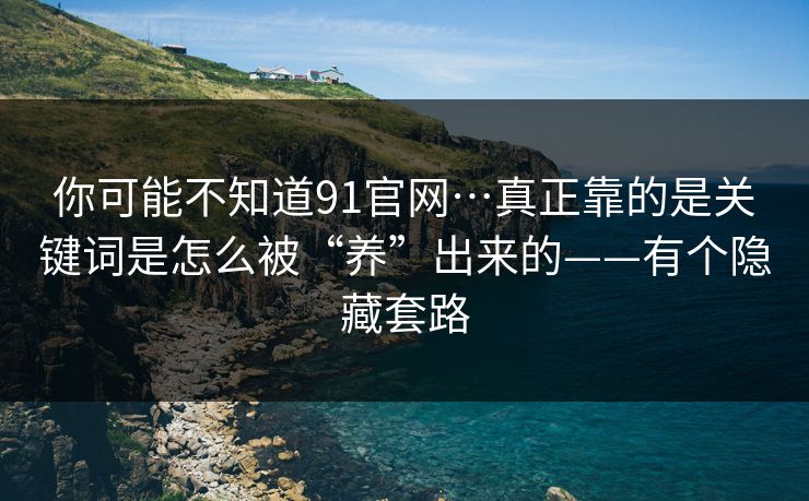 你可能不知道91官网…真正靠的是关键词是怎么被“养”出来的——有个隐藏套路